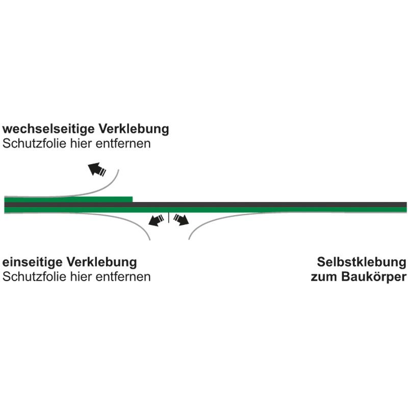 greenteQ Folie PLENA 400mm, vollflächig selbstklebend, dampfvariabel zur inneren und äußeren Abdichtung von Fenstern und Türen product photo BIGANW L