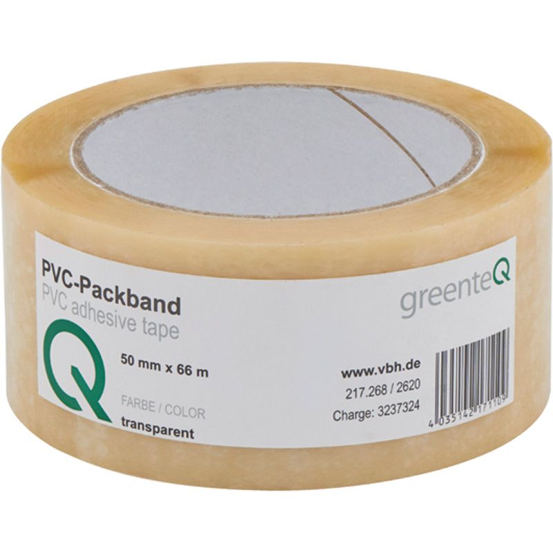 greenteQ PVC-Packband 50mmx66m transparent product photo BIGPIC L