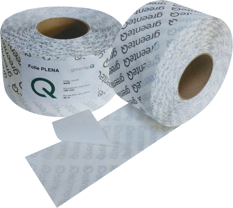 greenteQ Folie PLENA 400mm, vollflächig selbstklebend, dampfvariabel zur inneren und äußeren Abdichtung von Fenstern und Türen product photo BIGPIC L