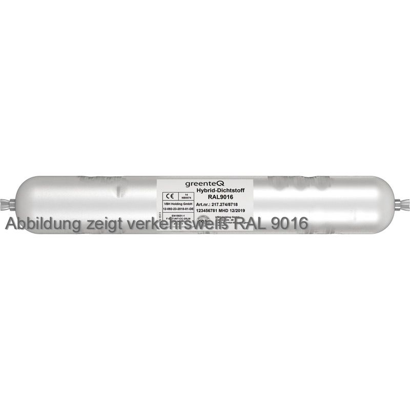 greenteQ Hybrid Dichtstoff außen 600 ml RAL 7012 product photo BIGPIC L
