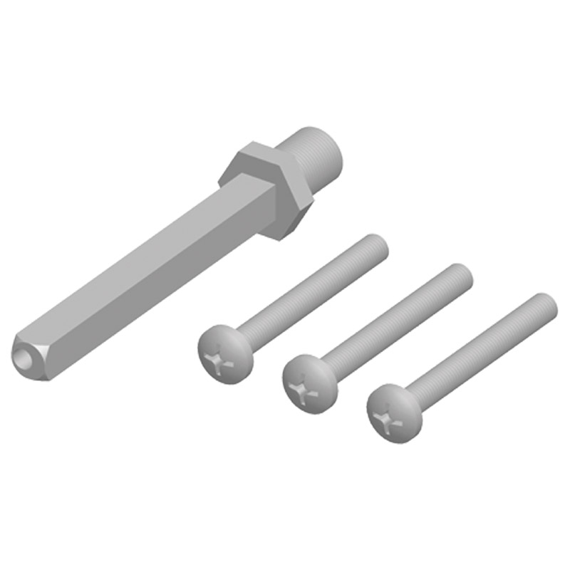greenteQ Befestigungs-Set TS 74-83 mm DG.S216.NSWK passend für RAL9005 bestehend aus Schraubwechselstift 8 mm Vierkant und 3 Stück M6 Gewindeschraube product photo BIGPIC L