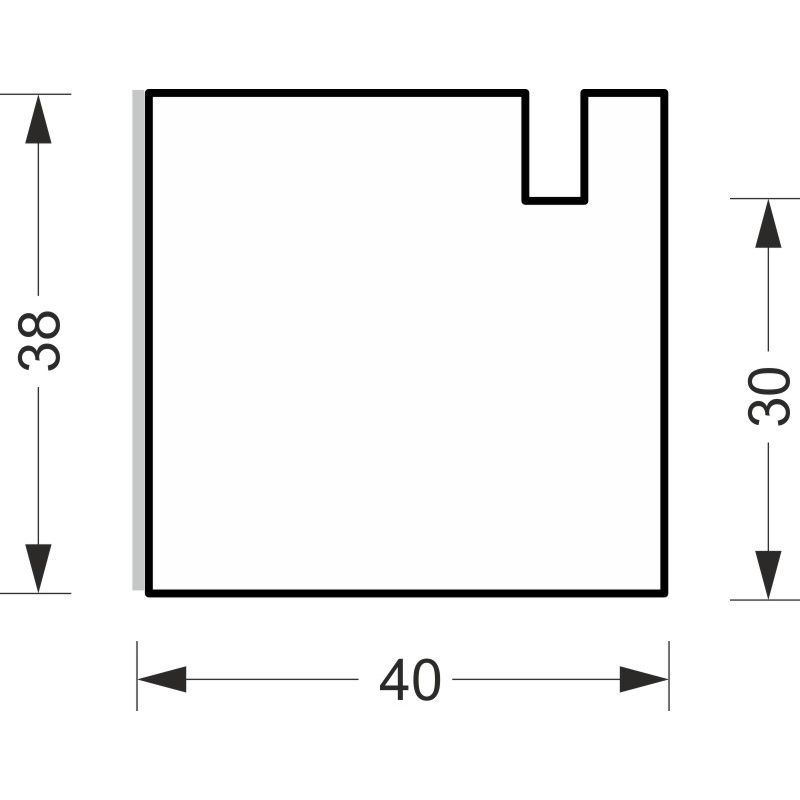 greenteQ Fensterbankanschluss-Dämmprofil mit PVC 30 mm hochdämmend Rehau product photo BIGSKZ L