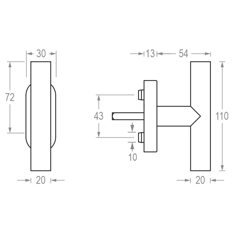greenteQ Fenstergriff FG63L.ER Edelstahl - inkl. Schrauben product photo BIGSKZ L