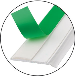 greenteQ PVC-Flachleisten mit abgerundeten Ecken, Schaumklebeband und Weichlippe product photo BIGDET L