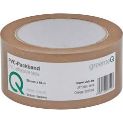 greenteQ PVC-Packband 50mmx66m braun product photo