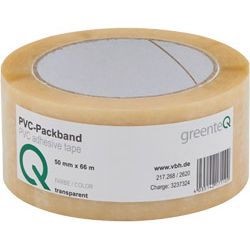 greenteQ PVC-Packband 50mmx66m transparent Produktbild