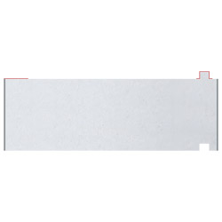 greenteQ Unterbaudämm-Profil mit Klebestreifen Türschwelle 2350x30/33x90, gefräst, beidseitige PVC-Beschichtung 1mm , ähnlich dem RAL Farbton 7004 product photo