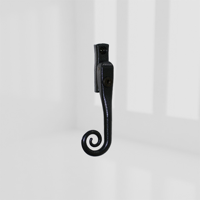 ALPHA 60SP LH LKG MONKEY TAIL ANTIQUE BLACKESPAG HANDLE product photo BIGPIC L