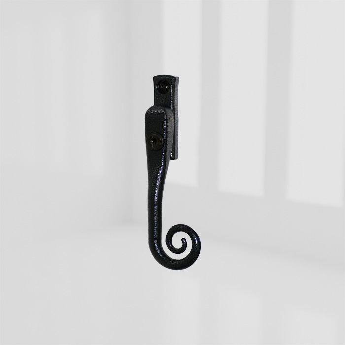 ALPHA 60SP RH LKG MONKEY TAIL ANTIQUE BLACKESPAG HANDLE product photo BIGPIC L