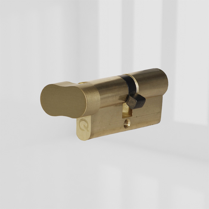 K40/40 BRASS GAMMA CYL 6PIN ANTI-DRILL THUMB TURN product photo BIGPIC L