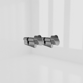 K45/50 NICKEL GAMMA THUMB TURN KA IN PAIRS (2xCYL+6xKEYS) product photo