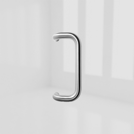 TG 10.ER.GKL CRANKED D PULL HANDLE 300mm SS MATT product photo