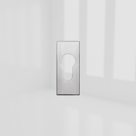 PZ CYL ESCUTCHEON SLIDING ROSE MATT BRUSHED S/S10x30x70mm RECTANGULAR product photo