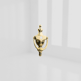 COASTLINE ST/ST-PVD GOLD 6"VICTORIAN URN KNOCKERWITH HOLE product photo