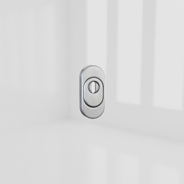 PZ CYL ESCUTCHEON SLIDING ROSE ZA MATT BRUSHED S/S14x33x73mm OVAL TYPE 5-10mm CYL PROTRUSION product photo