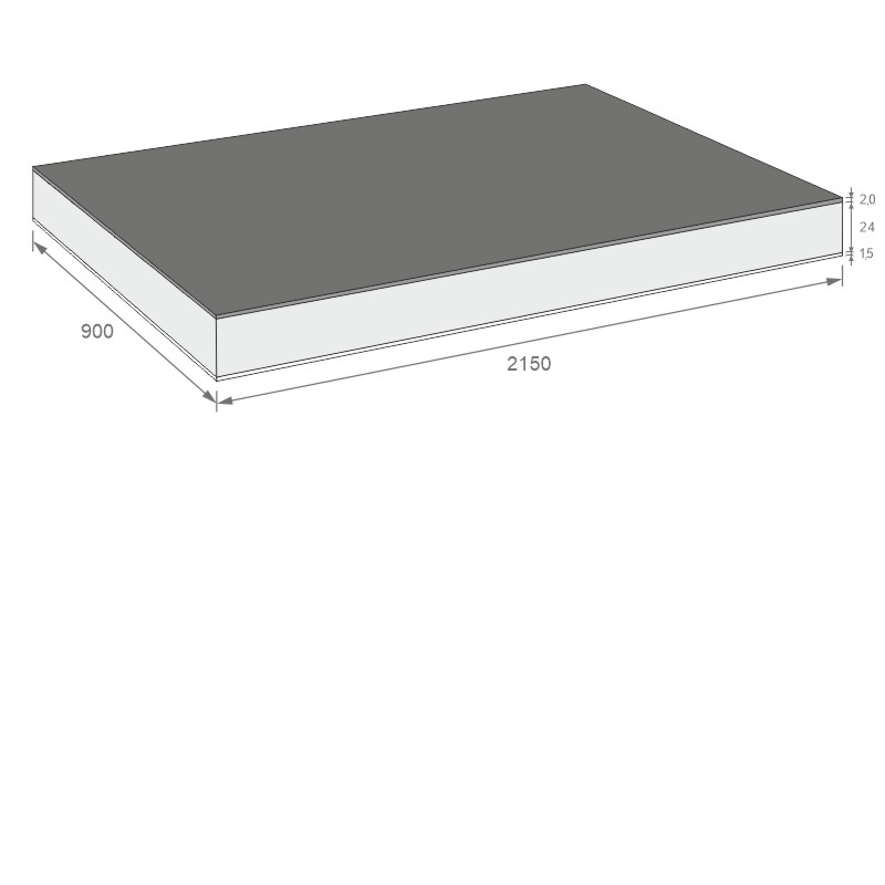 greenteQ HPL/HD/PVC сандвич панел, HPL Renolit от едната страна, XPS сърцевина, дървесни тонове продуктова снимка BIGSKZ L