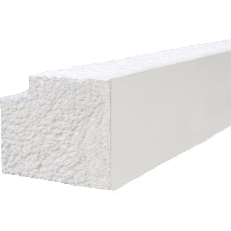 greenteQ Fensterbankanschluss-Dämmprofil hochdämmend 0,84 Uwert, 2350 x 45 x 30 mm, einseitig 1 mm PVC weiß, passend für Inoutic Eforte Produktbild BIGPIC L