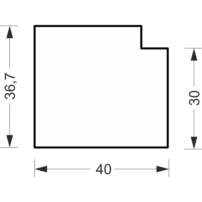 greenteQ Fensterbankanschluss-Dämmprofil hochdämmend 0,84 Uwert, 2350 x 40 x 30 mm, passend für Veka Softline 70 / 76 product photo BIGSKZ L