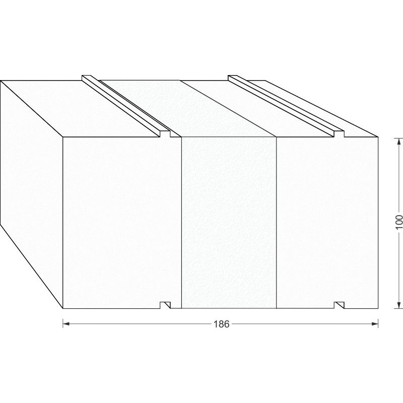 greenteQ Unterbaudämm-Profil Hebeschiebetür 2350x100/103x187,5, gefräst, ohne PVC-Beschichtung für das System Siegenia Ecopass 190mm product photo BIGSKZ L