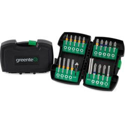 greenteQ Bit Box 20-piece set, black TX1	0, TX15, 2xTX20, TX25, TX30, 2xPH2, 2xPZ product photo BIGPIC L