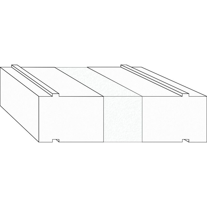 greenteQ Substructure Insulation Profile Lift&Slide door 2350x50/53x184.5, milled, without PVC-cover product photo BIGPIC L