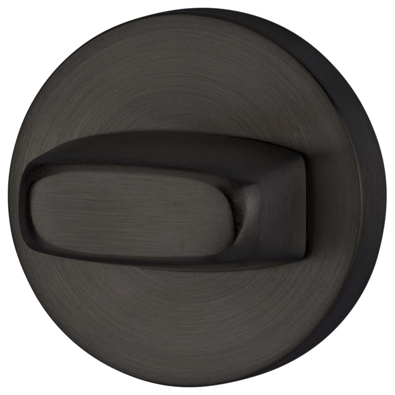 greenteQ Rotary knob on round rose ER	.RAL9005 stainless steel black coated m product photo BIGPIC L