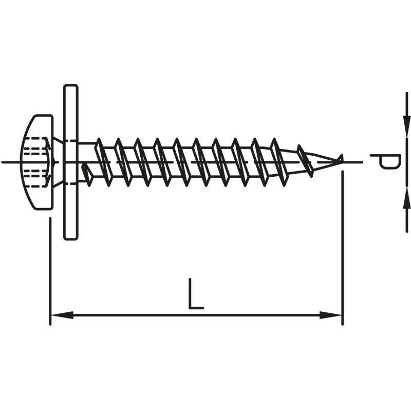 greenteQ Window sill screw with PA, Pozidriv product photo BIGSKZ L