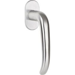 greenteQ Window handle FG65.FRS.ER with flat rosette stainless steel - incl. screws product photo