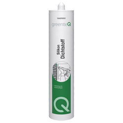 greenteQ silicone sealant 310 ml trans	parent DE, EN, RU,PL, CZ, FR, IT, NL, DK product photo