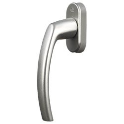 greenteQ window handle FG31.AL silver-coloured	ig F1 with 37 mm square spindle 7 mm, 90°, product photo
