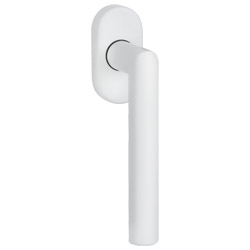 greenteQ Window handle FG61L.ER.RAL9016 v	traffic white coated RAL9016, pin surfaces product photo