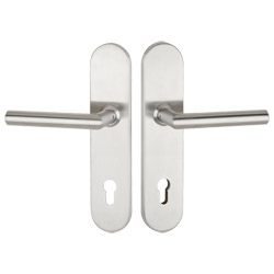 greenteQ entrance door protection lever handle	DG61.S216.ER.NS Stainless steel fine m product photo