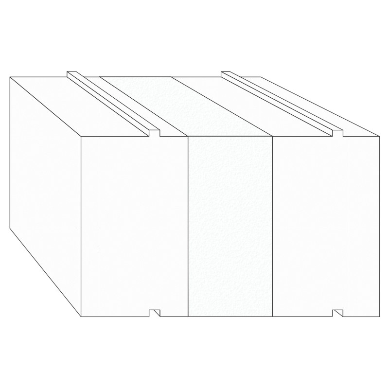 GreenteQ podkonstrukcijski izolacijski profil za dvižno-drsna vrata 2350x100/103x168,5, frezan, brez PVC premaza za sistem Siegenia Ecopass 171 mm fotografija izdelka BIGPIC L